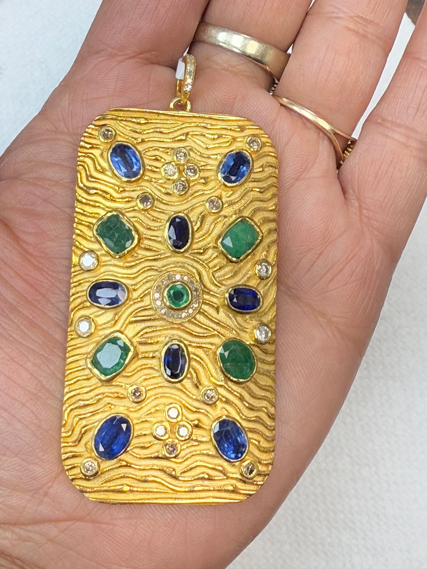 Silver and Diamond Pave PENDANT & CHARMS With Stone