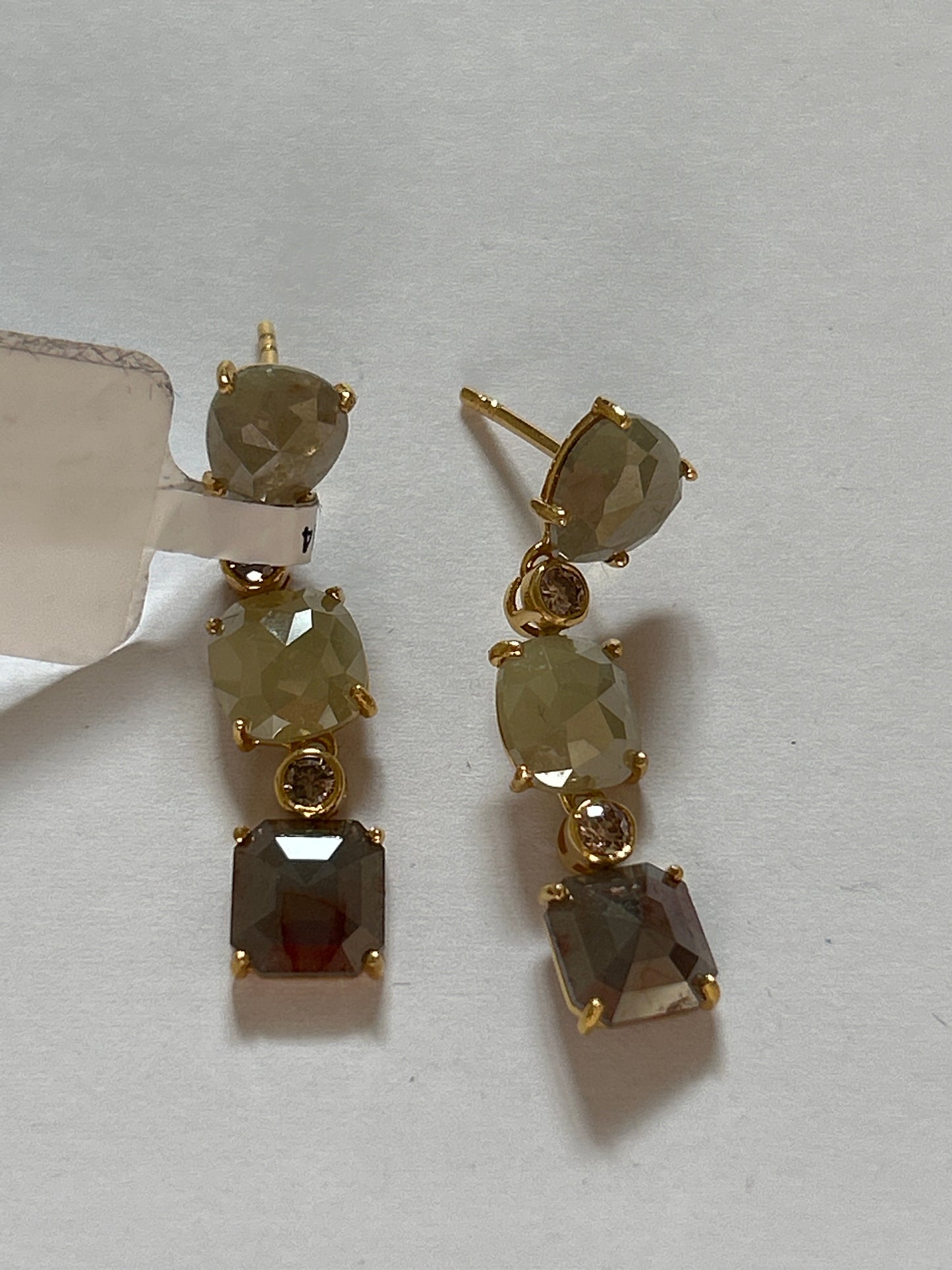 14K Gold Diamond Earrings