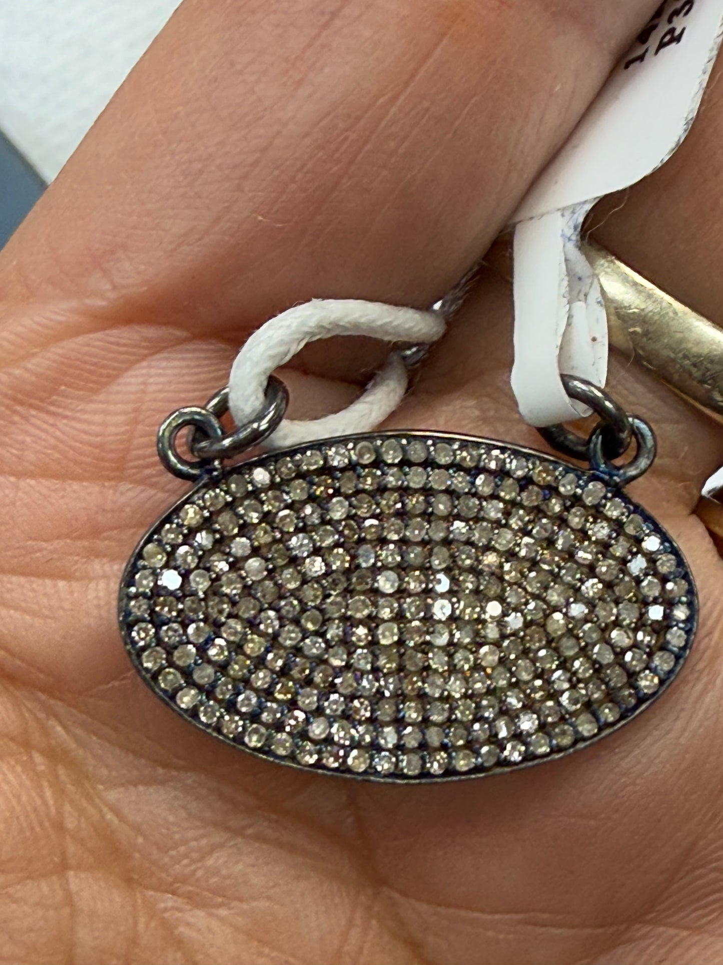 Silver Pave Diamond Pendant