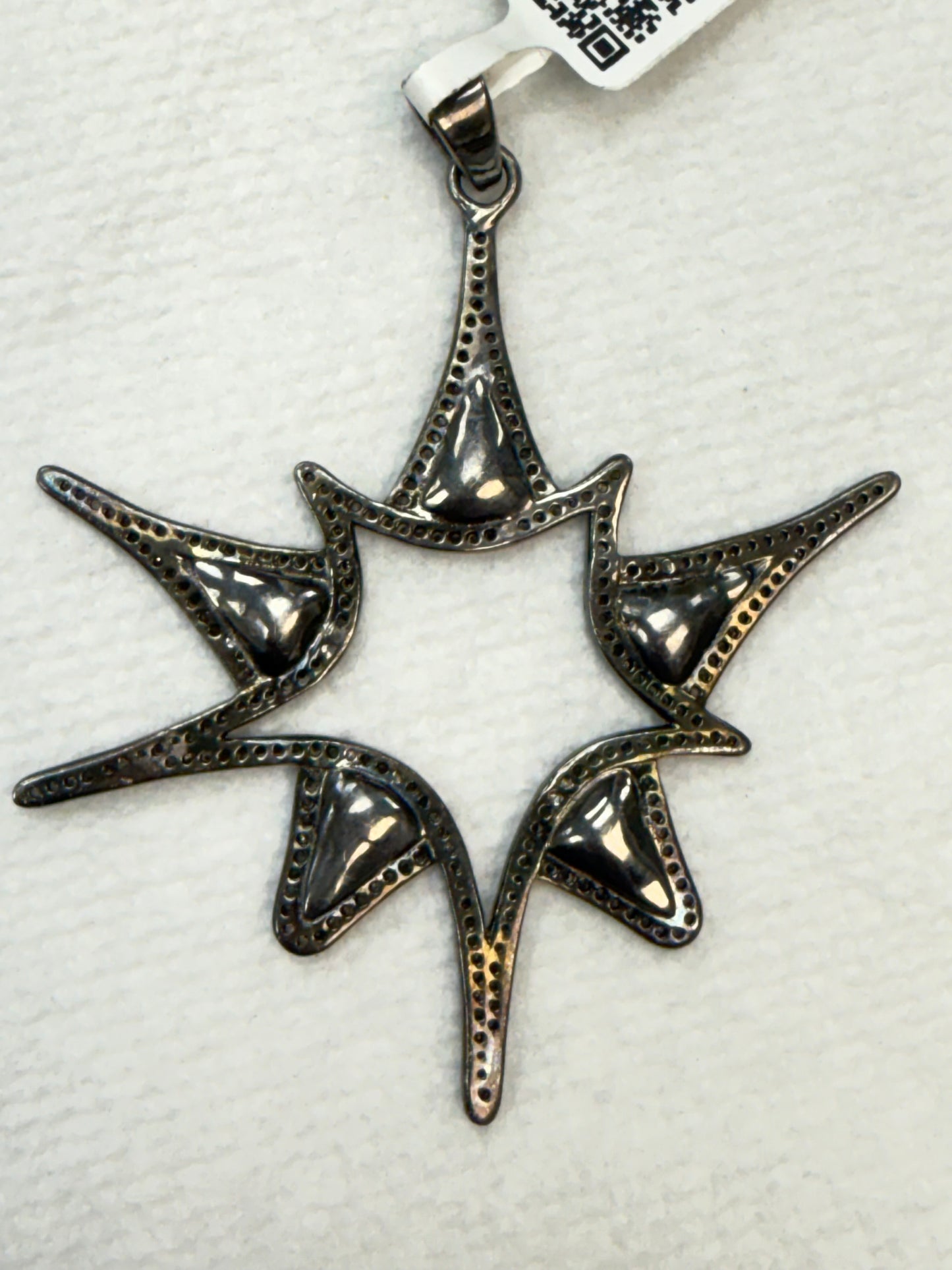 Star Shape diamond Pendant With Diamond Slice