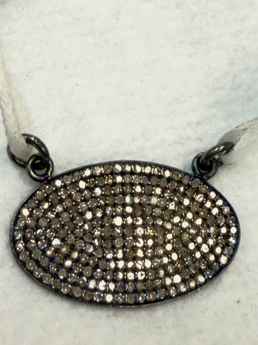 Silver Pave Diamond Pendant