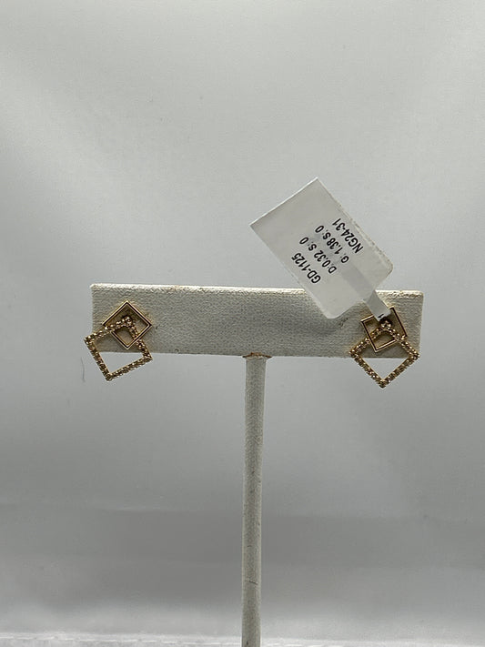 14K Gold and Diamond Earrings