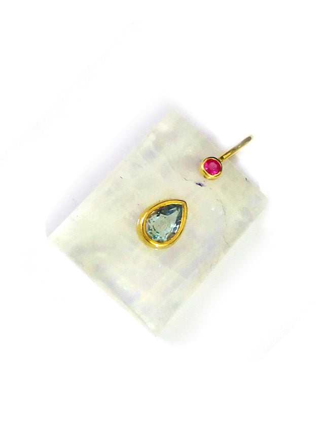 Rectangle Silver Pave Diamond Pendant