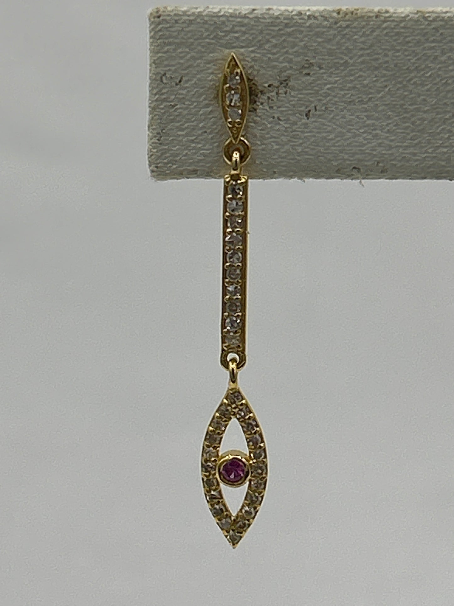 14k Gold Diamond Earring