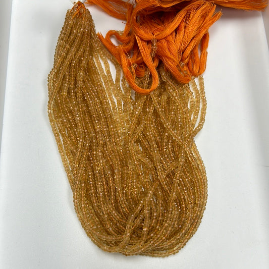 Citrine Faceted Rondelle 3-4MM