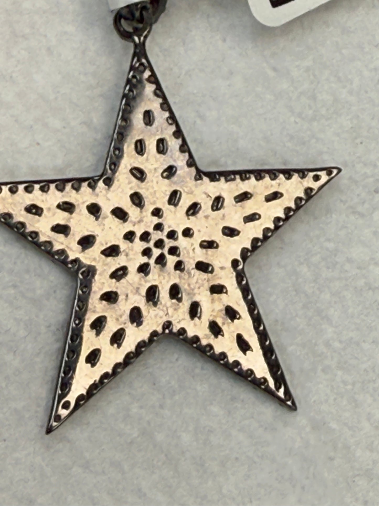 Matte Star Baguettes Diamond Pendant