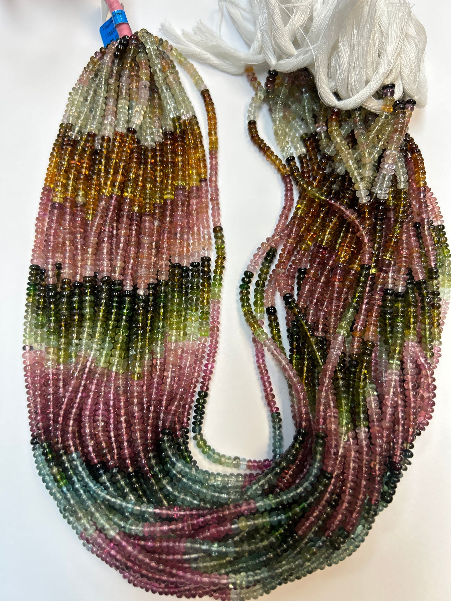 Tourmaline Smooth Beads Rondelle , Rondelle Smooth Beads