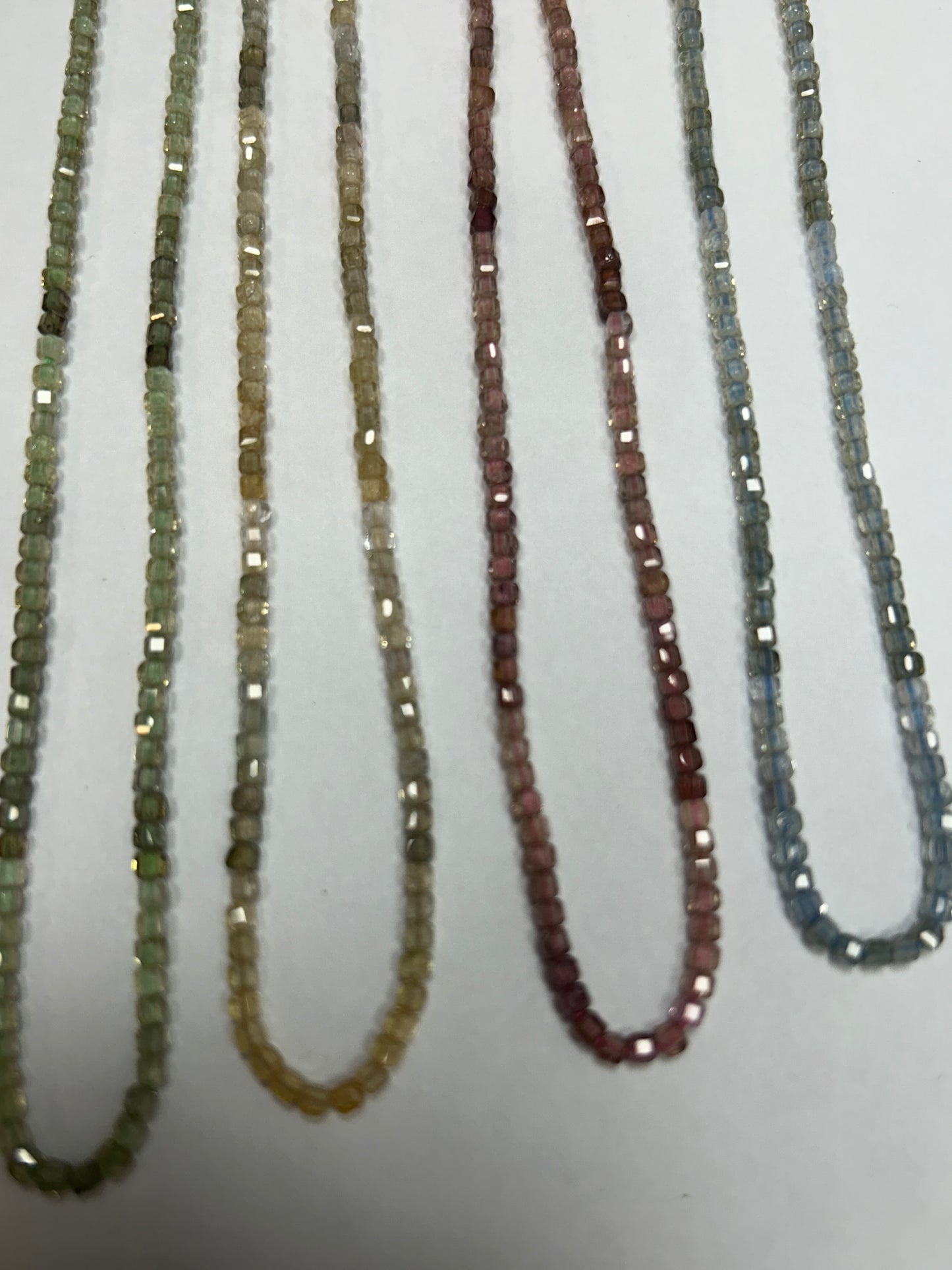 Multi Color Zircon Faceted Square, Natural Zircon faceted box, faceted cube.
