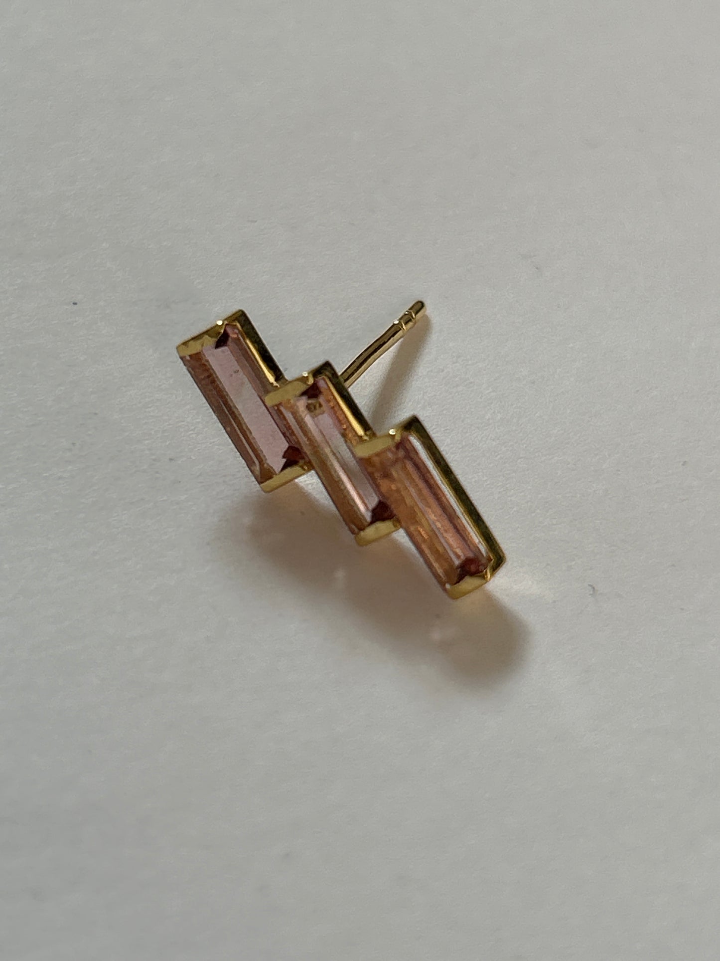 14k Solid Gold Diamond Stud Earring