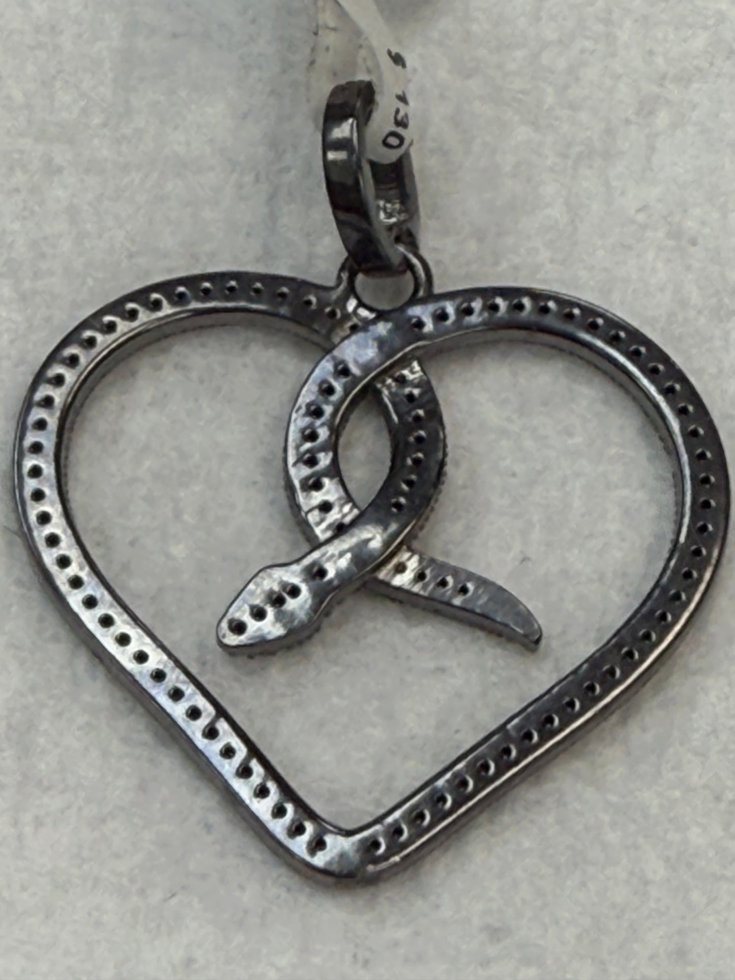 Snake Heart Diamond Pendant