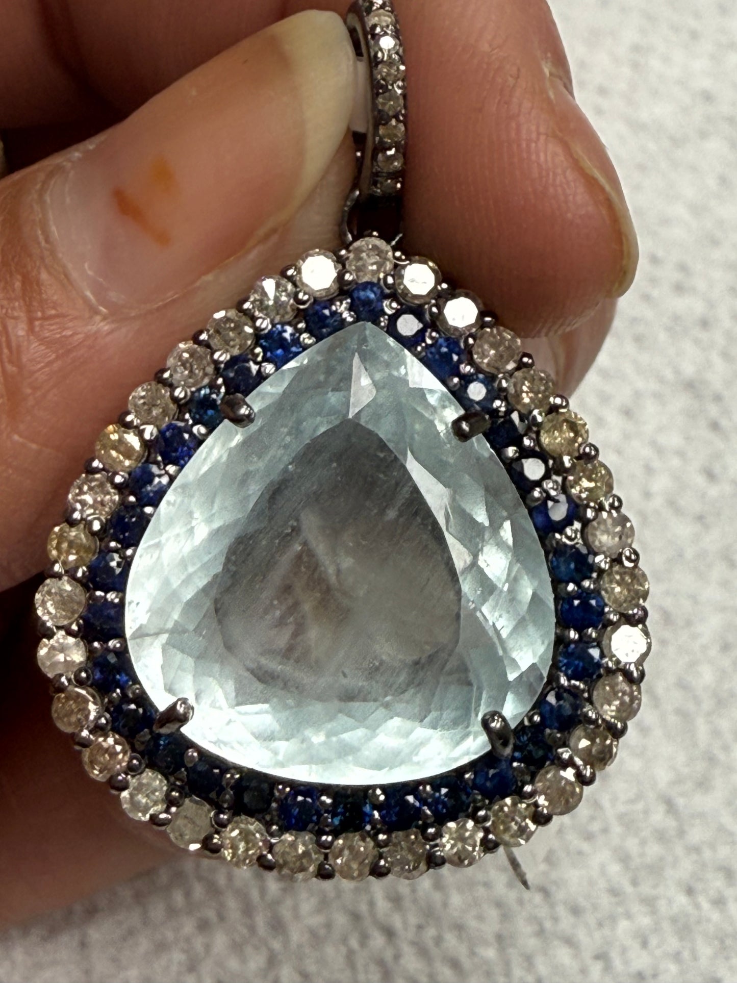 Pear Shape Diamond Pendant