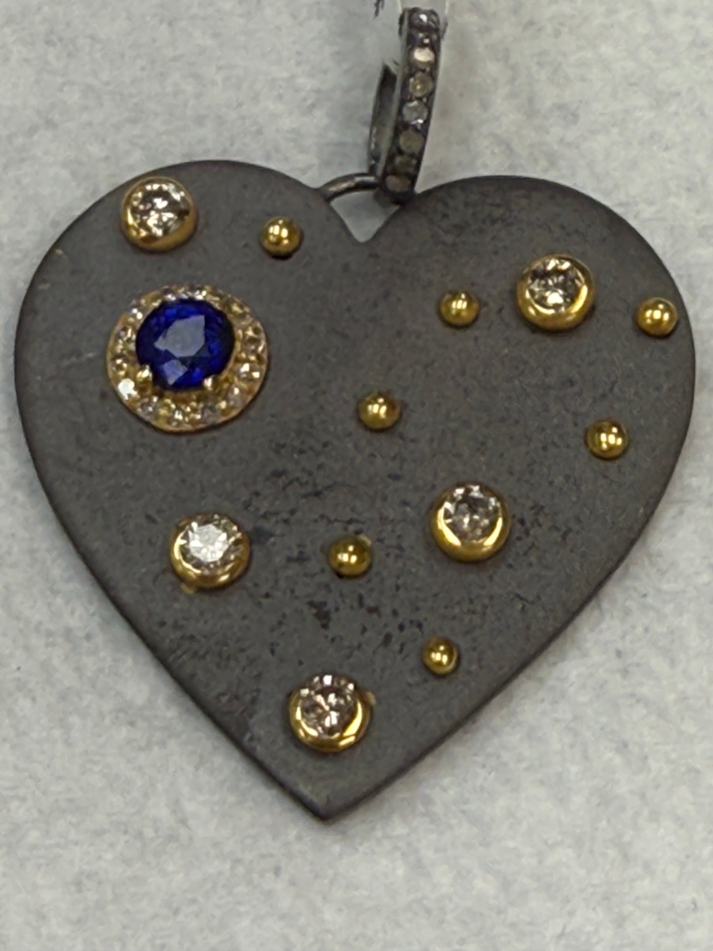 Matte Heart Diamond Pendant