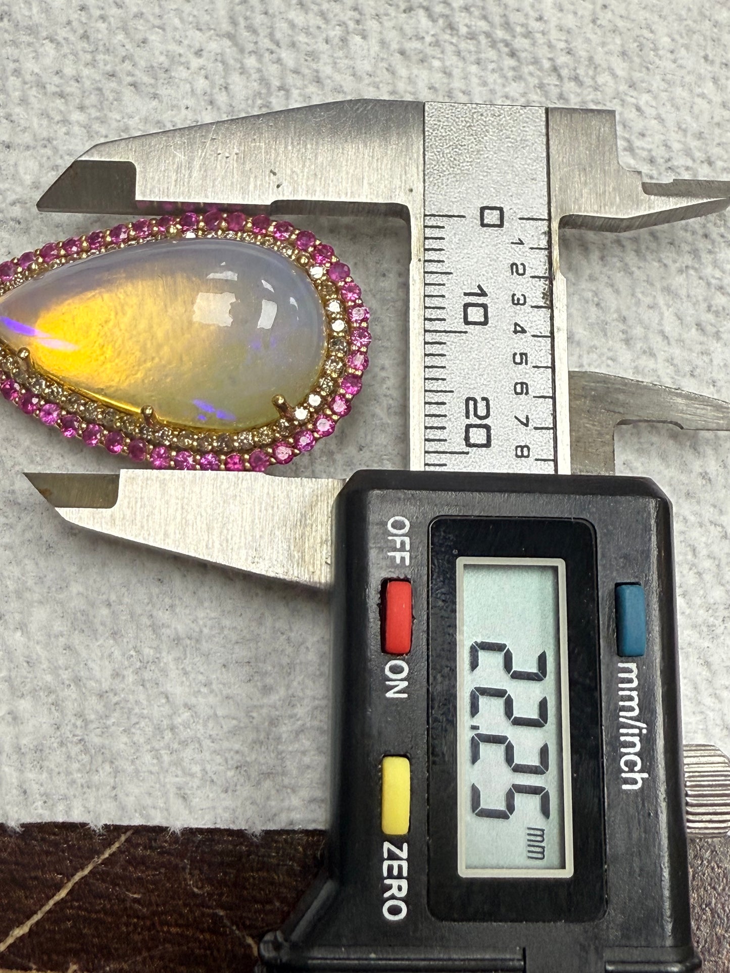 Opal Ruby Diamond Pendant
