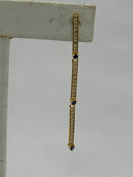 14k Gold Diamond Earring