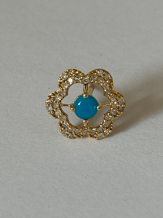 14K Gold and Diamond Earrings