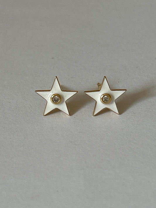14K Gold and Diamond Earrings