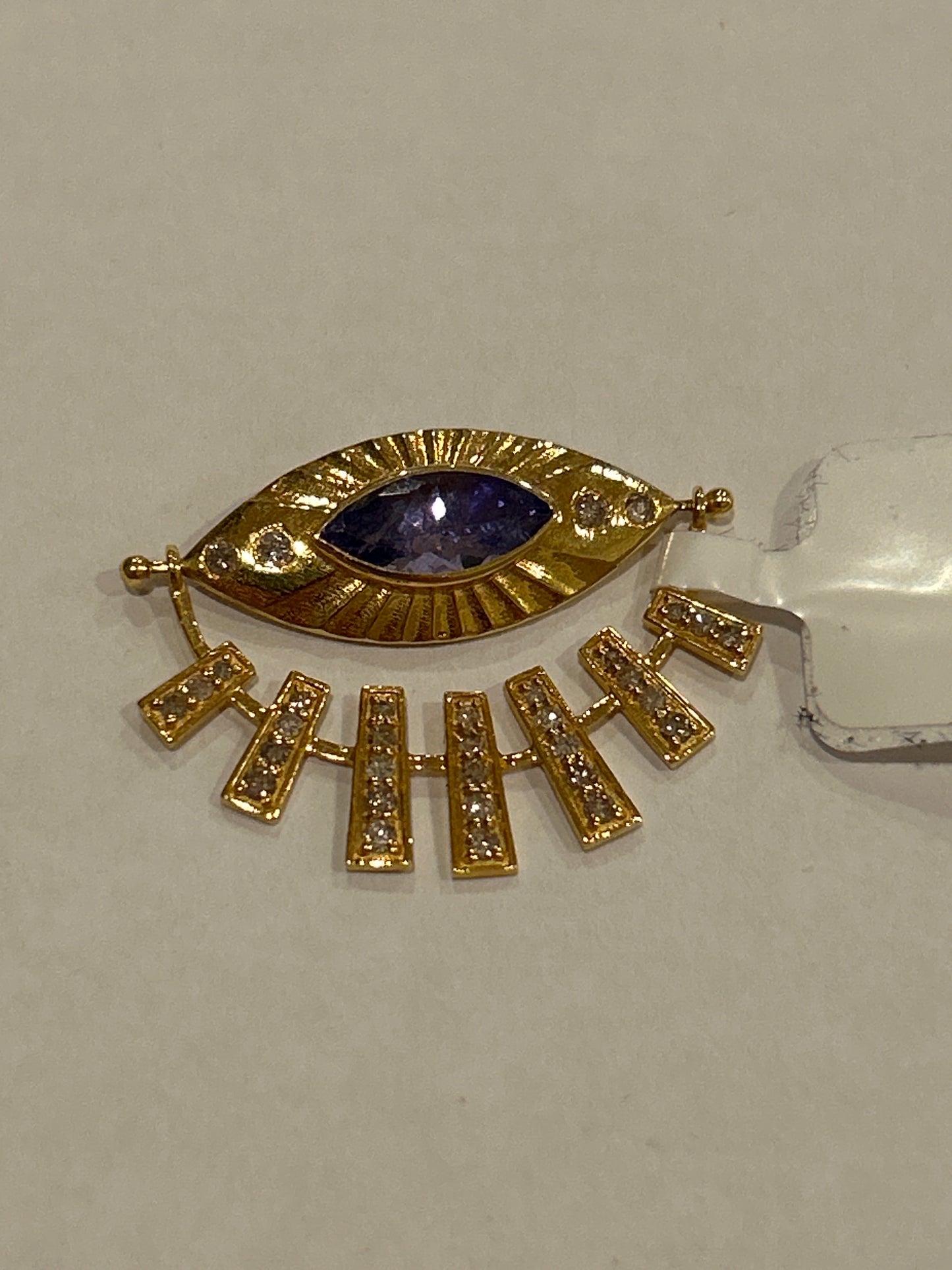 14K Gold Eye Pendants