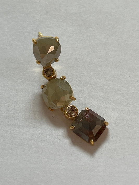 14K Gold Diamond Earrings