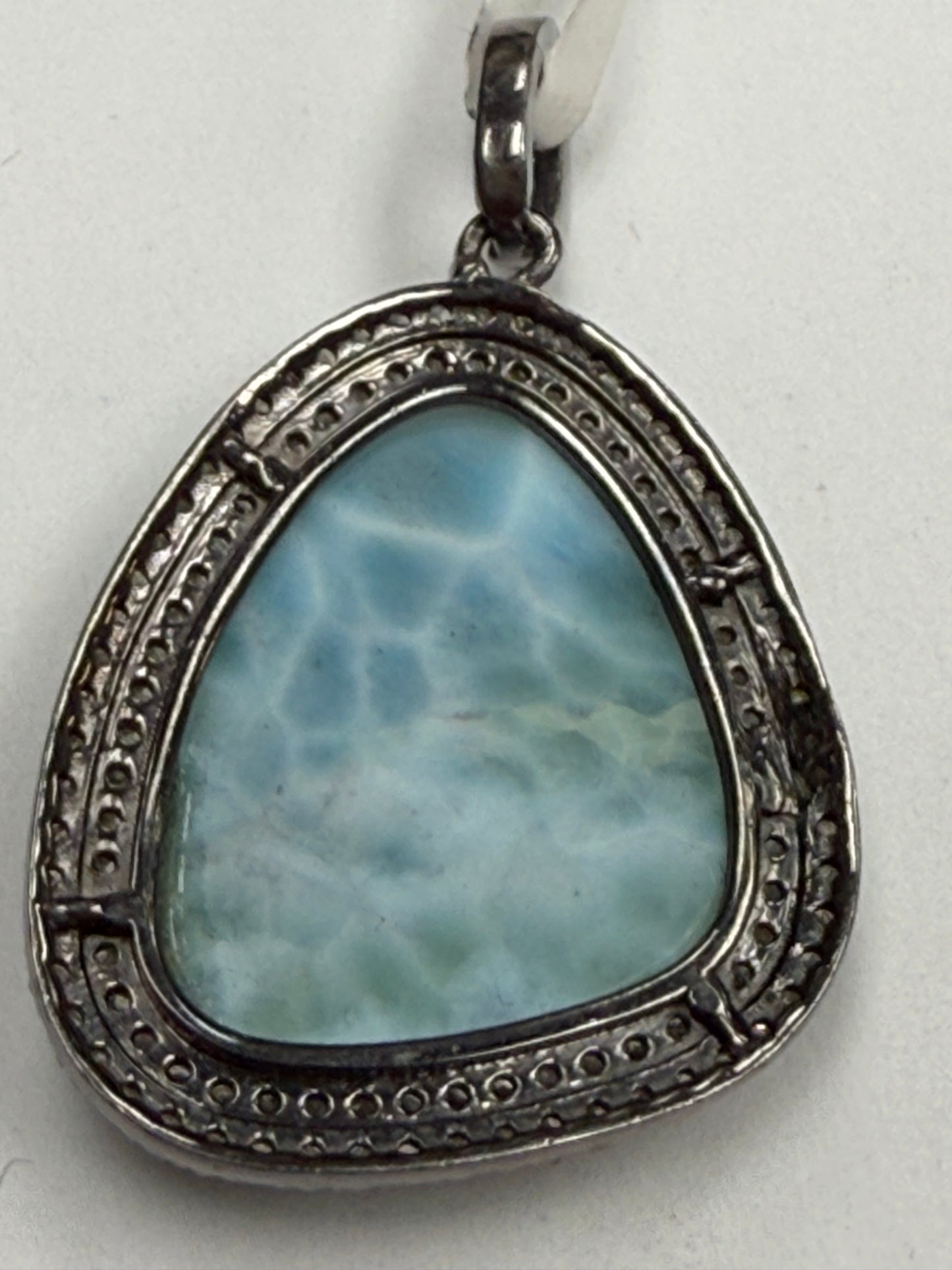 Larimar Diamond Pendant