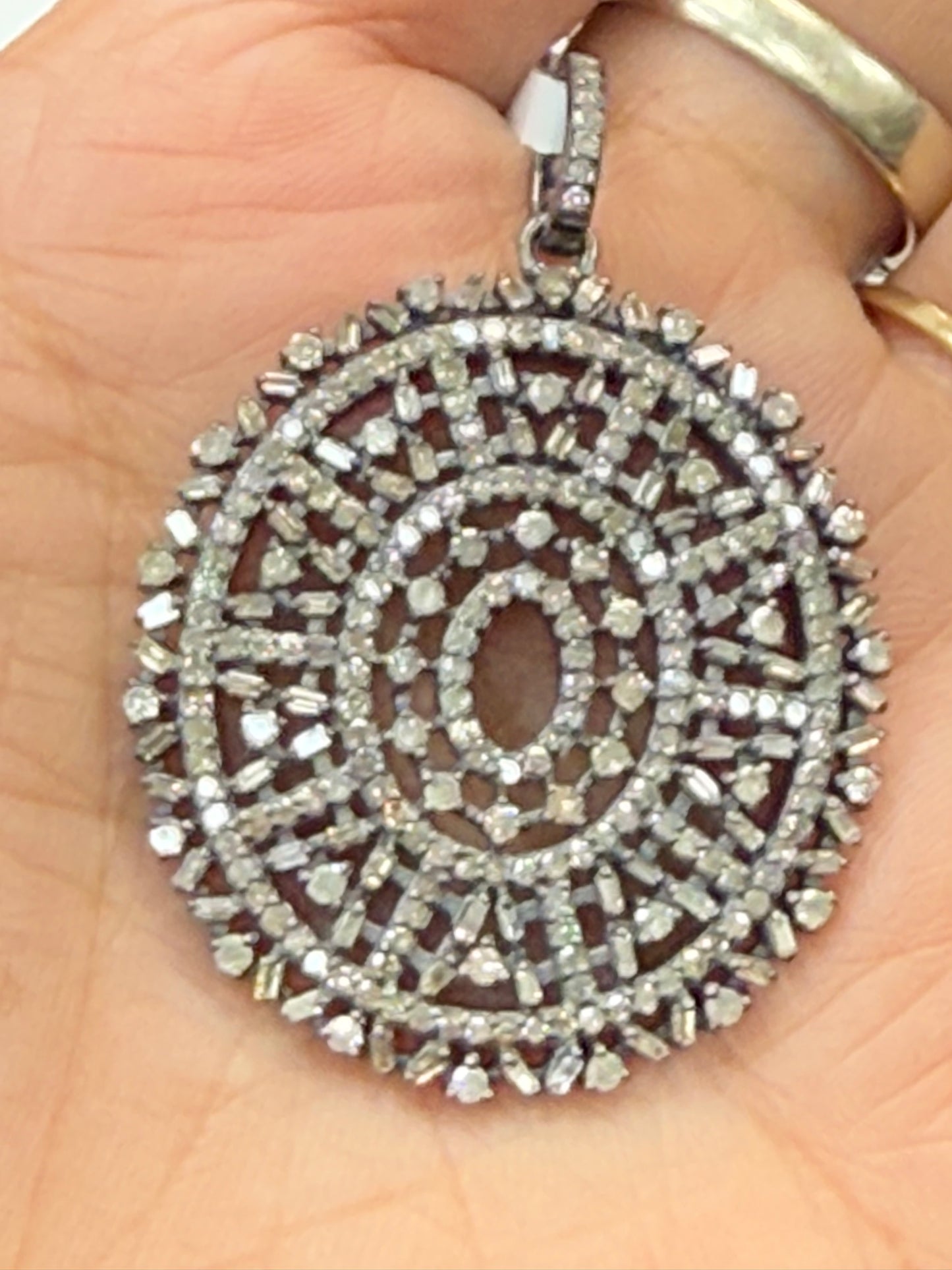 Oval Diamond Pendant