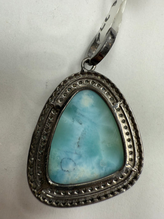 Larimar Diamond Pendant