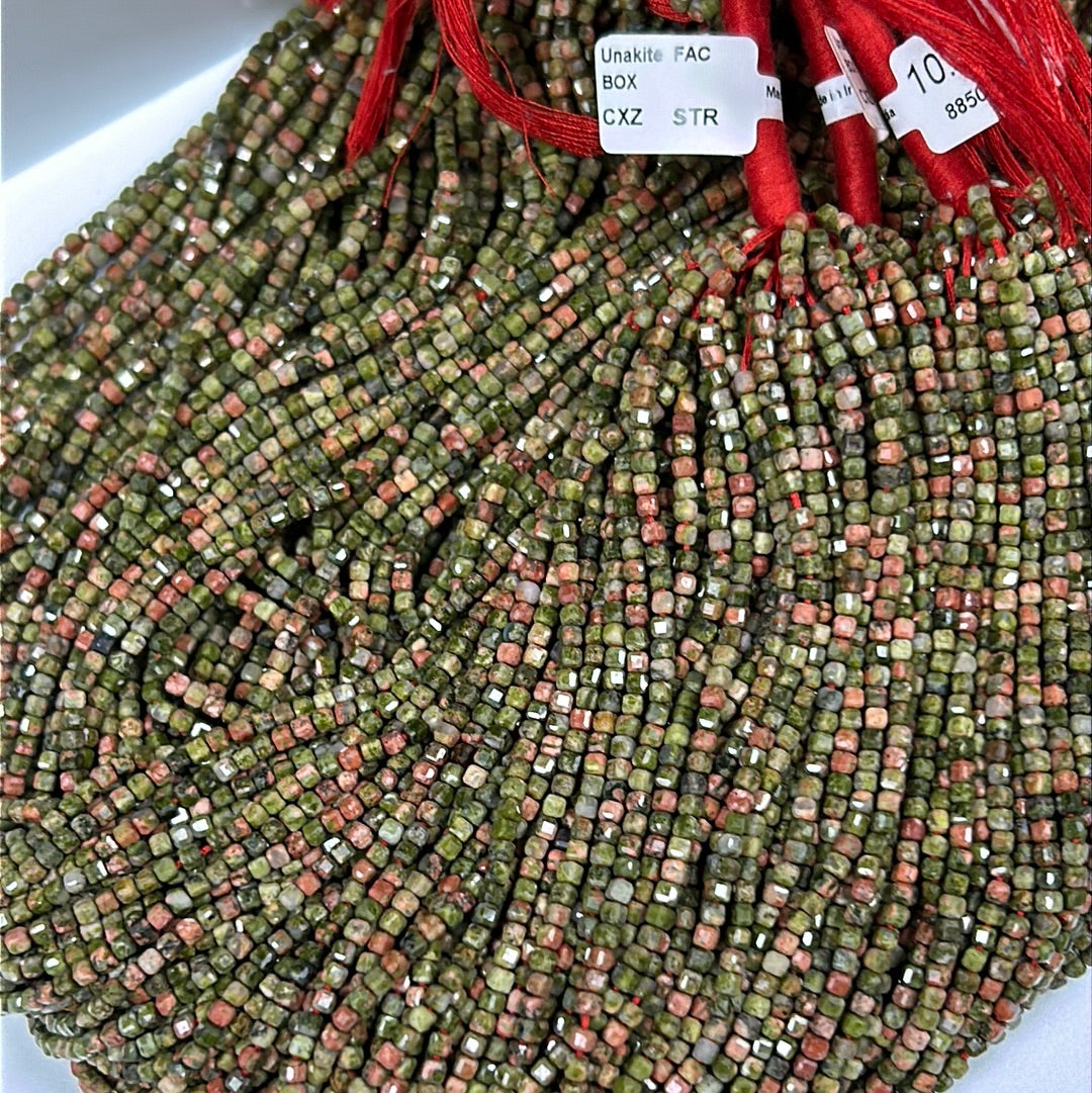 Unakite Faceted Square