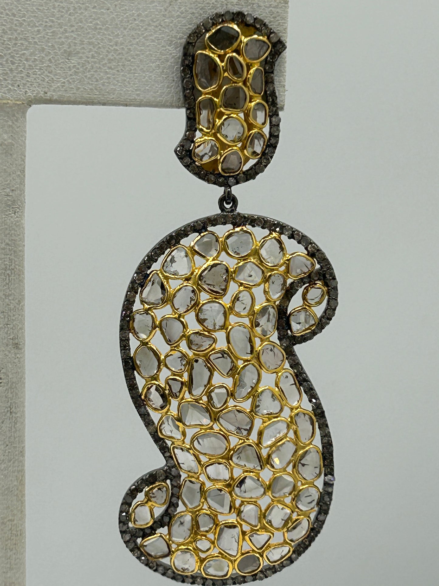 14k Solid Gold Diamond Earring