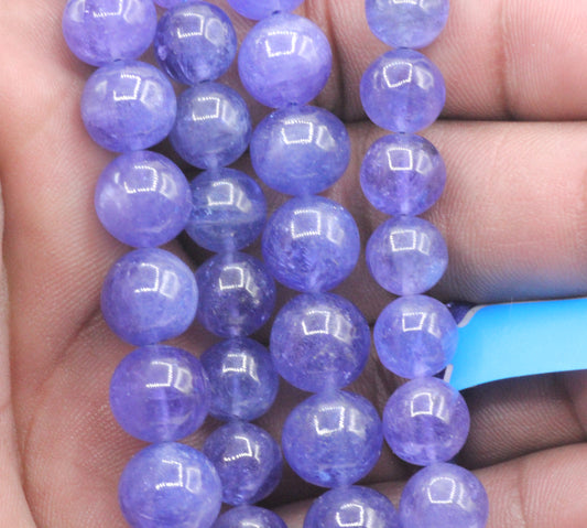 Tanzanite Smooth Round Beads