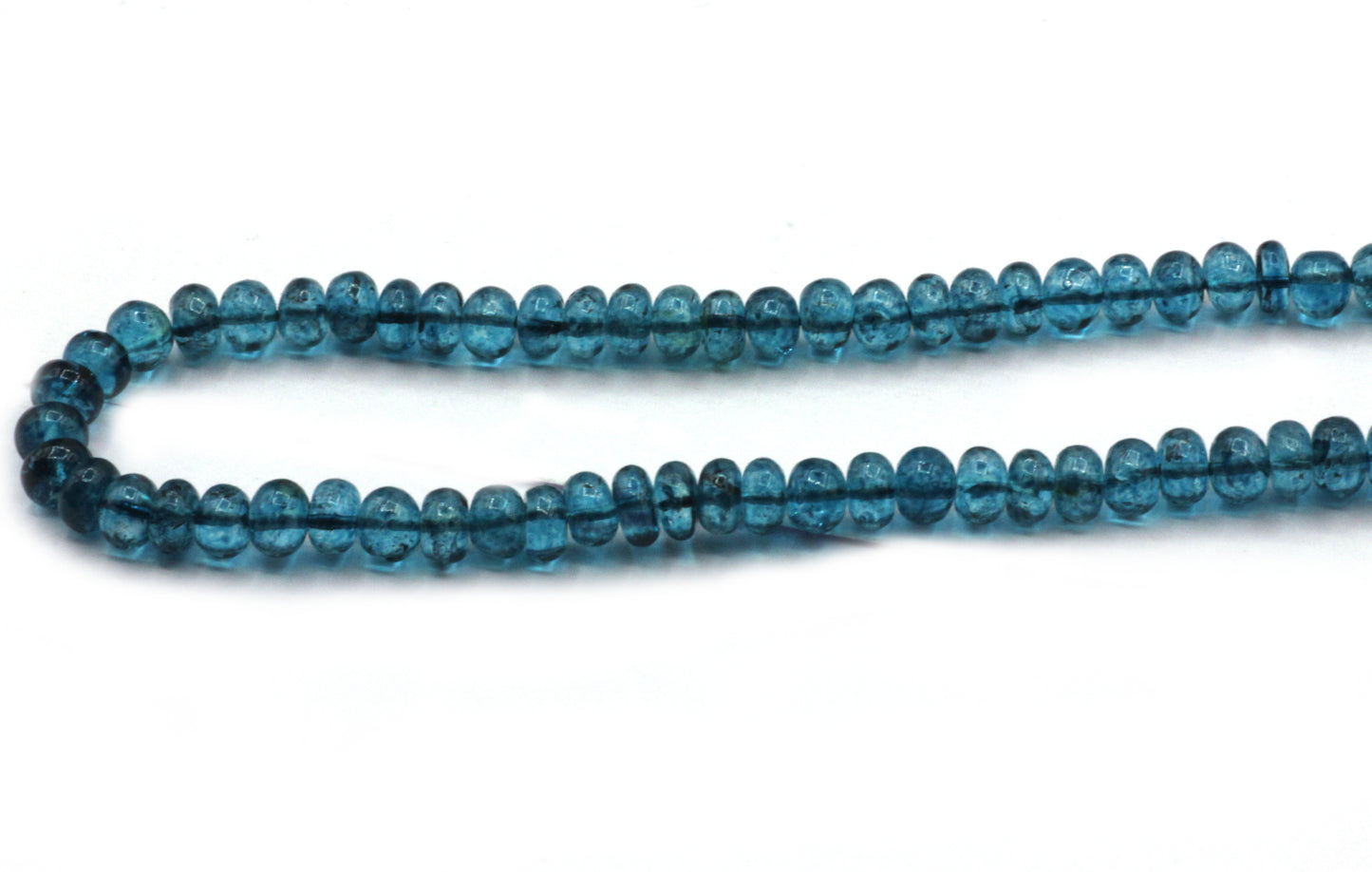 Mystic Blue Topaz Smooth Roundel Beads
