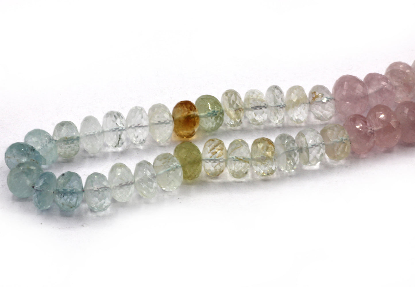 Aquamarine Faceted Roundel Beads