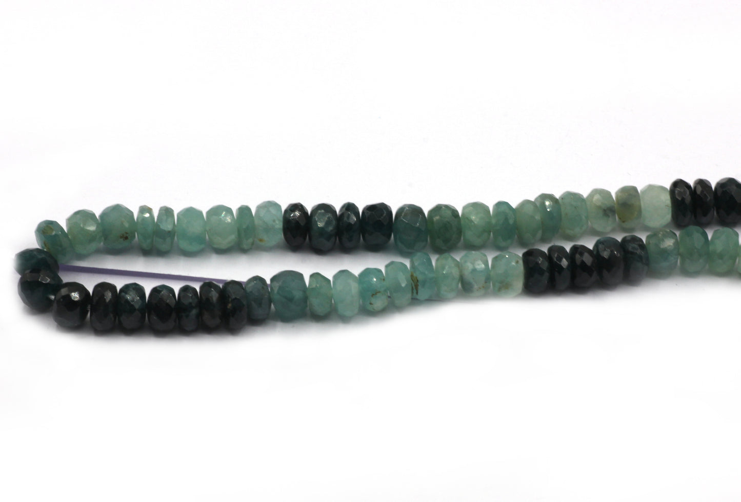 Grandidierite Faceted Roundel Beads