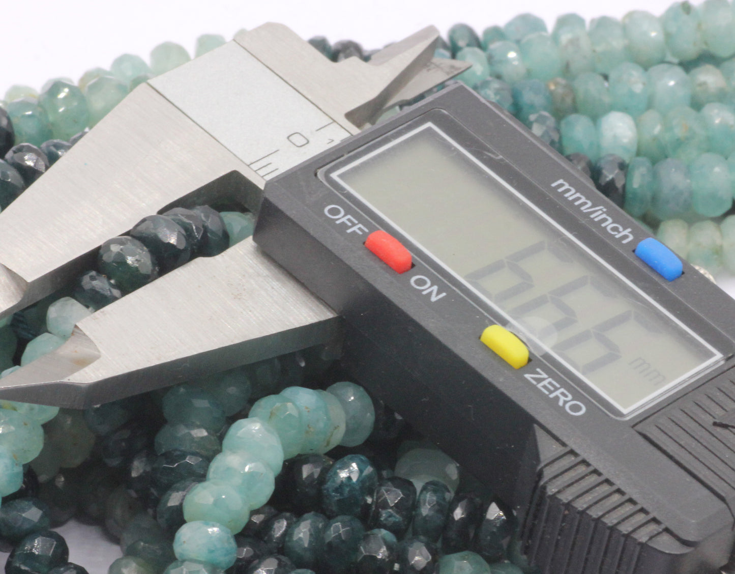Grandidierite Faceted Roundel Beads