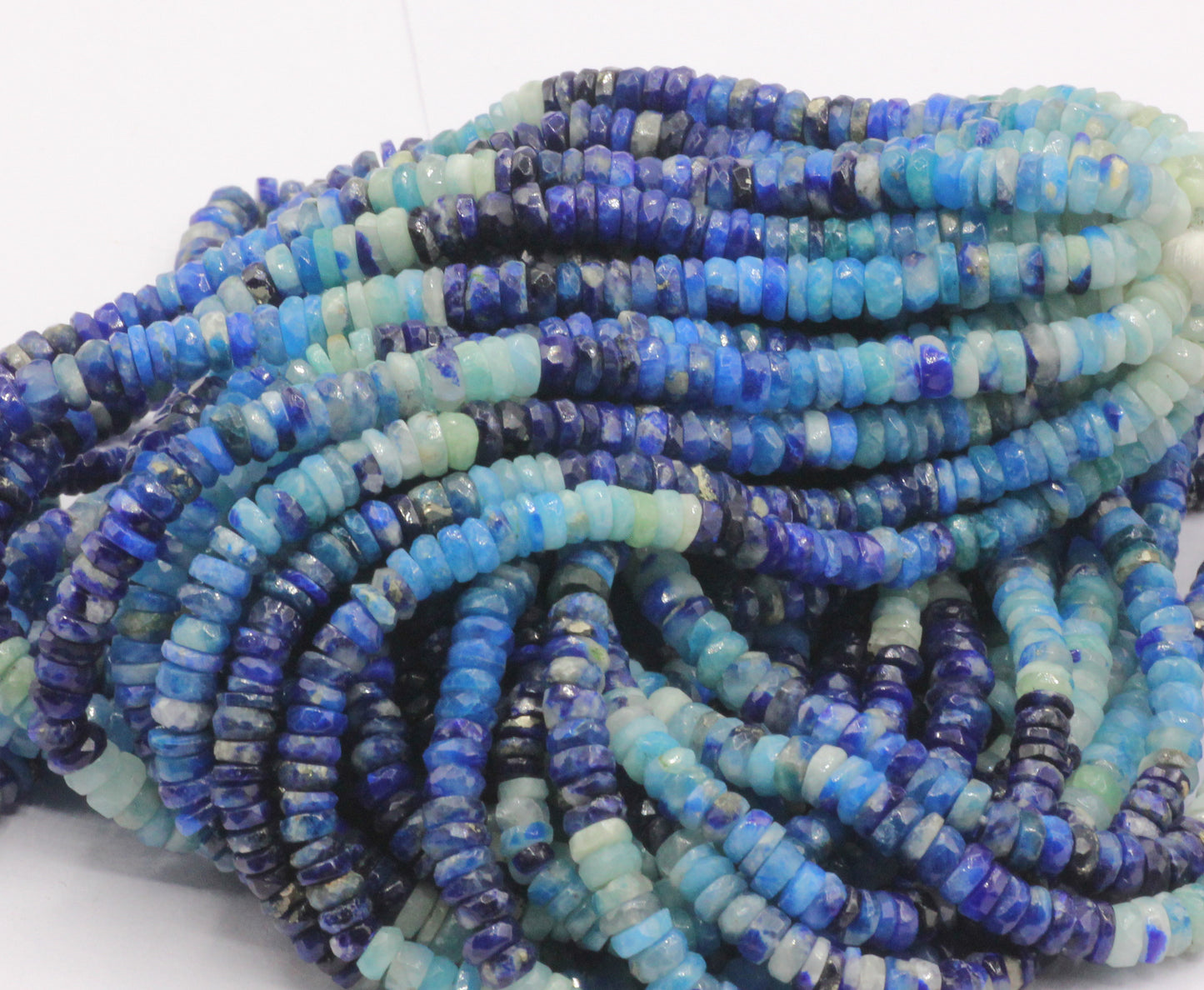 Afghanite Faceted Heshi, Faceted Donut, Faceted Tyre