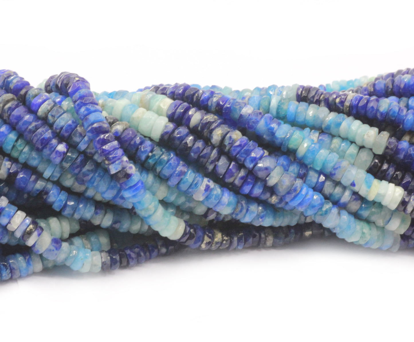 Afghanite Faceted Heshi, Faceted Donut, Faceted Tyre