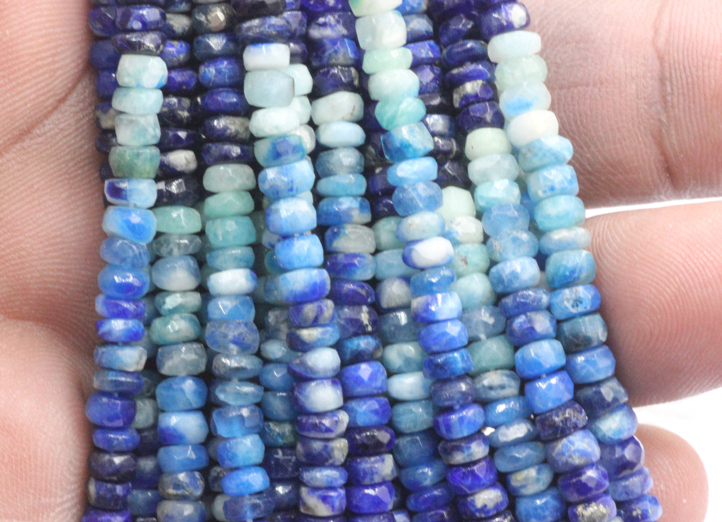 Afghanite Faceted Roundel Beads