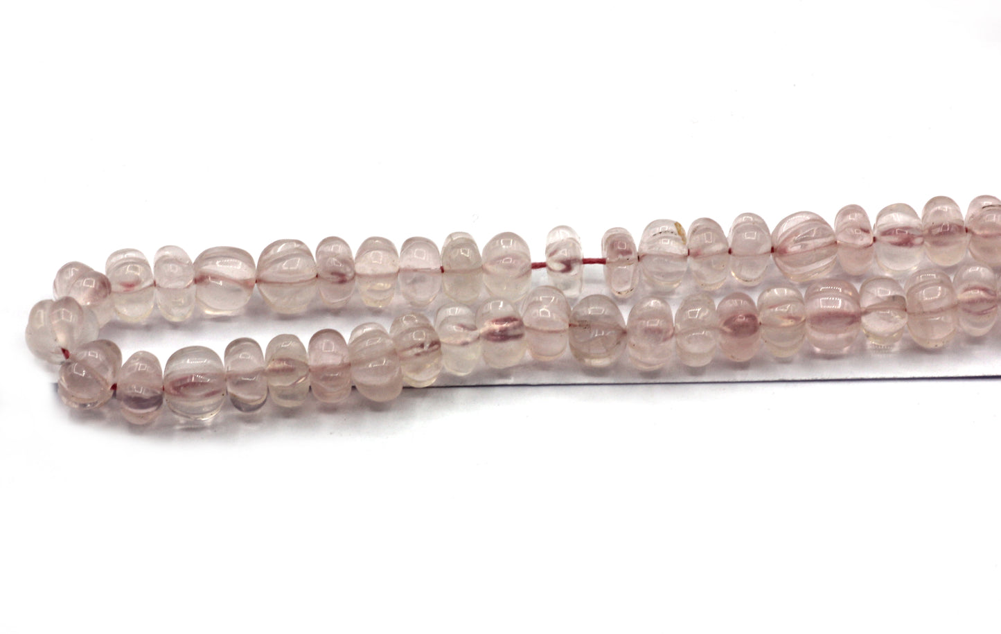 Rose Quartz carved pumpkin beads