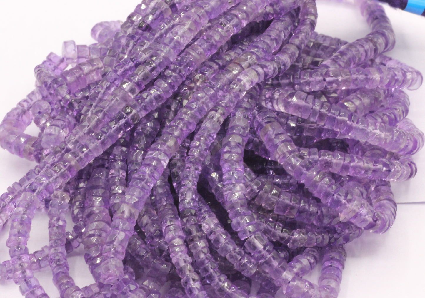 Amethyst Beads Faceted Heshi, Faceted Donut, Faceted Tyre