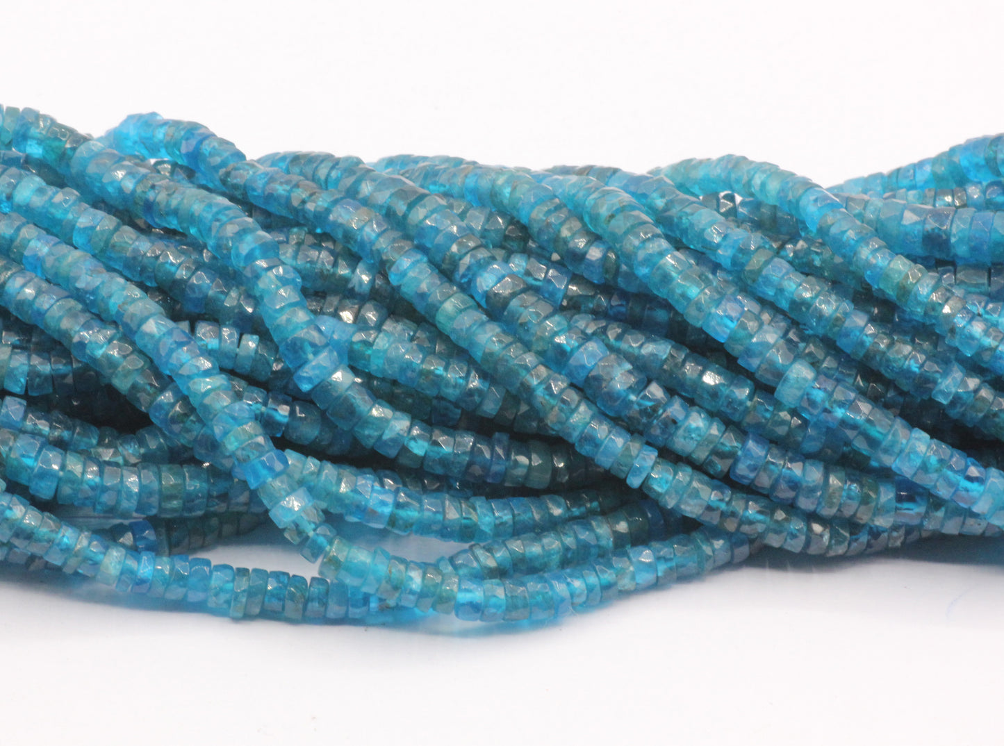 Apatite Beads Faceted Heshi, Faceted Donut, Faceted Tyre