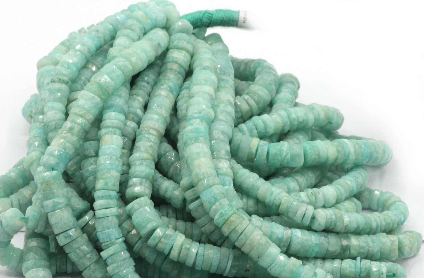 Amazonite Beads Faceted Heshi, Faceted Donut, Faceted Tyre