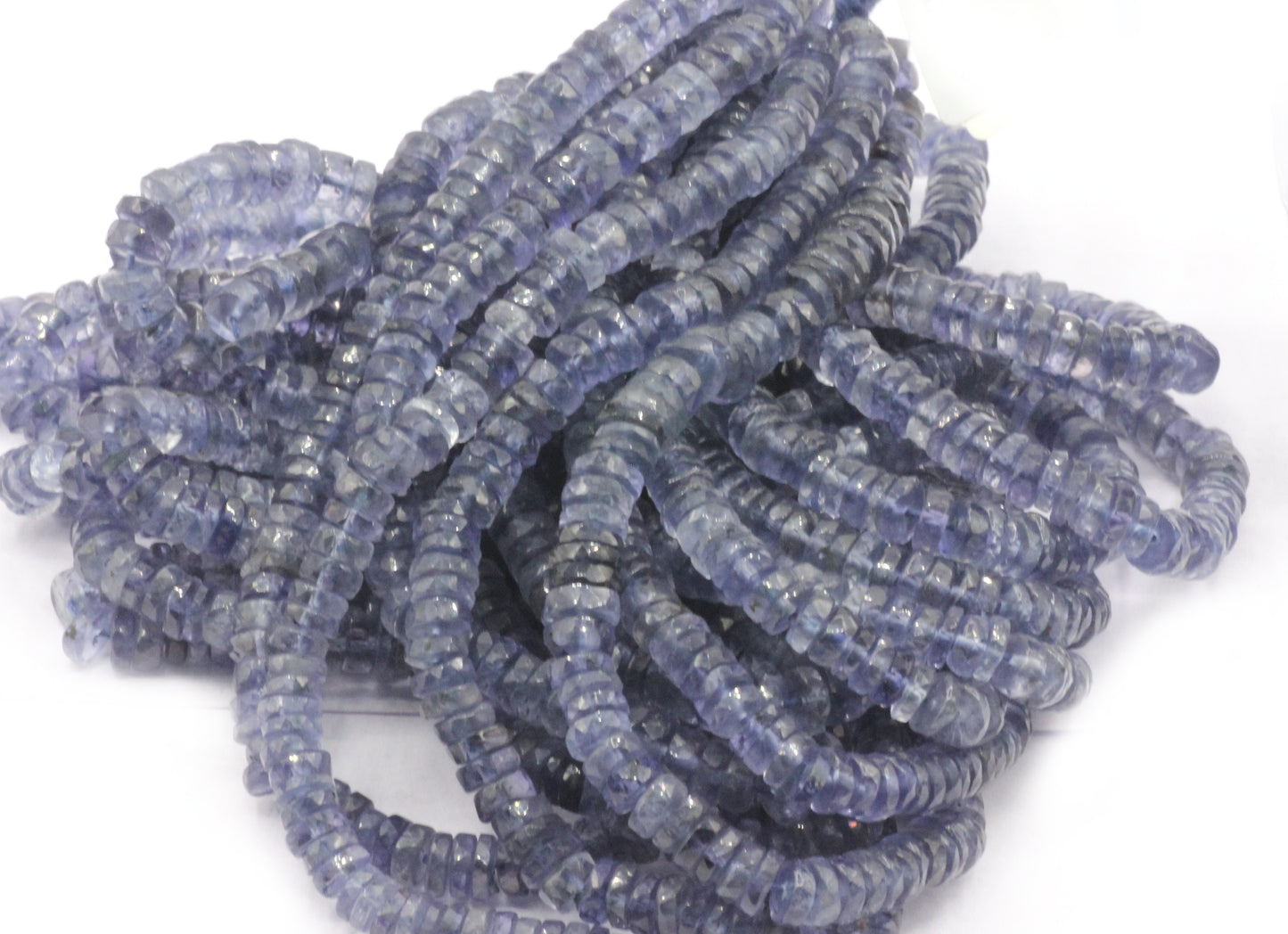 Iolite Beads Faceted Heshi, Faceted Donut, Faceted Tyre