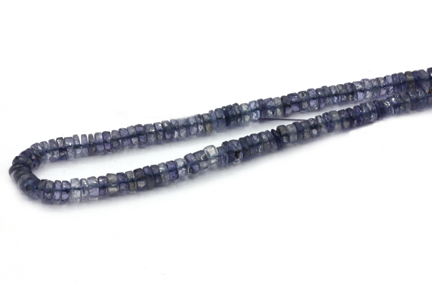 Iolite Beads Faceted Heshi, Faceted Donut, Faceted Tyre