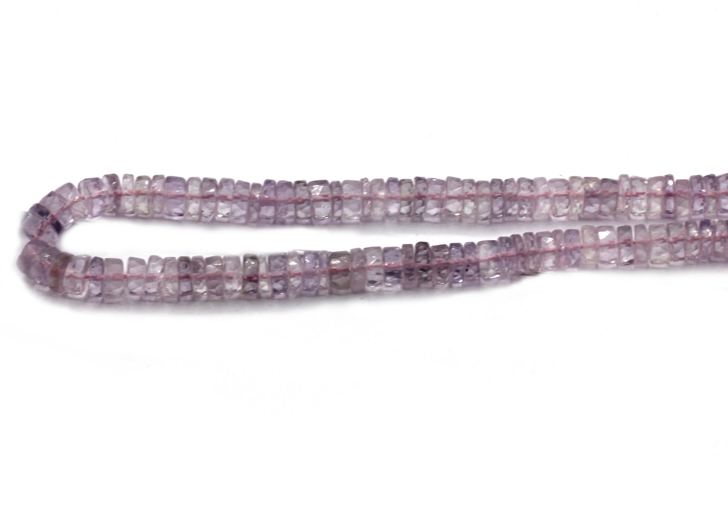 Pink Amethyst Beads Faceted Heshi, Faceted Donut, Faceted Tyre
