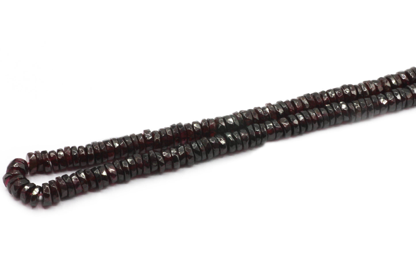 Garnet Beads Faceted Heshi, Faceted Donut, Faceted Tyre