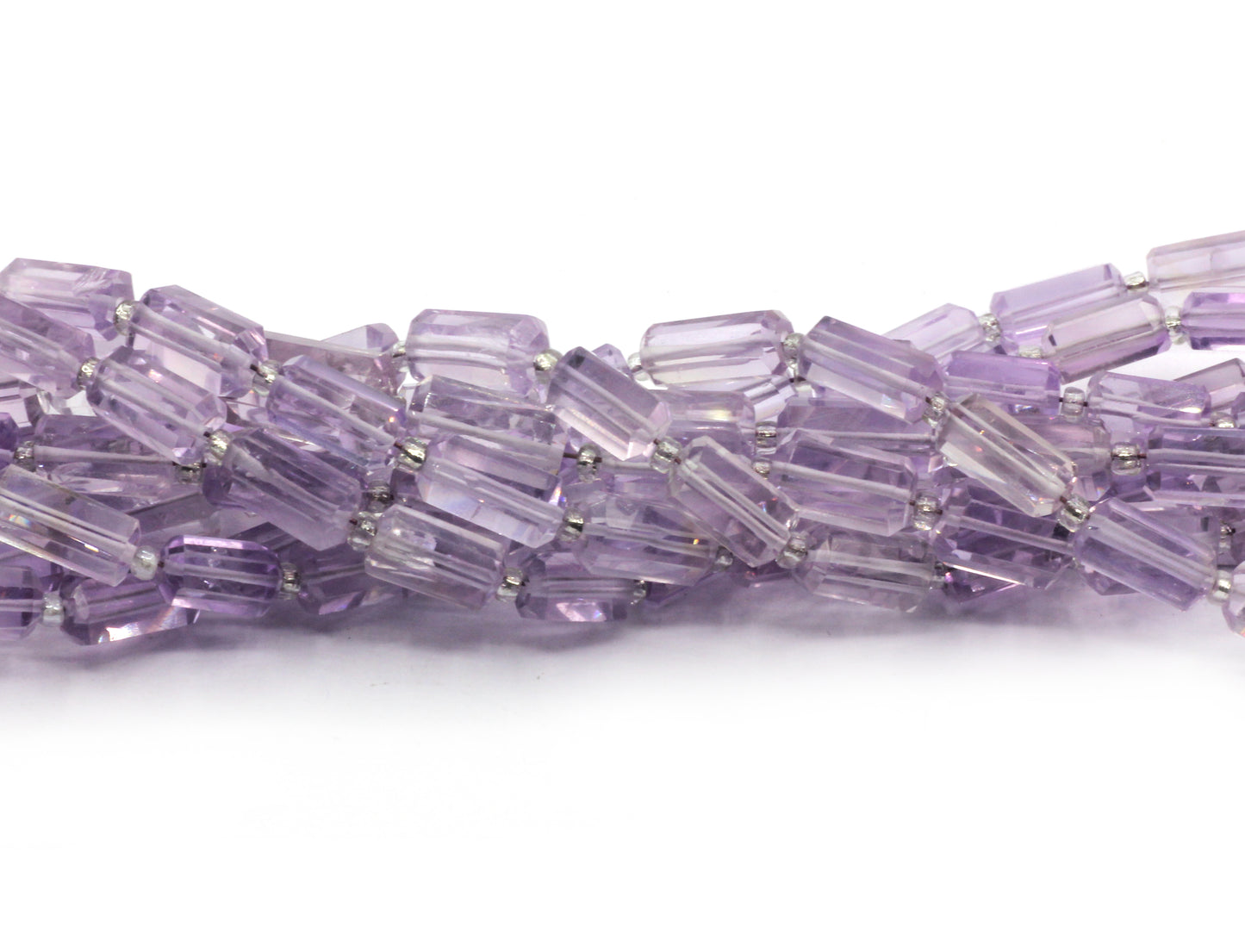 Amethyst Faceted Tube Beads