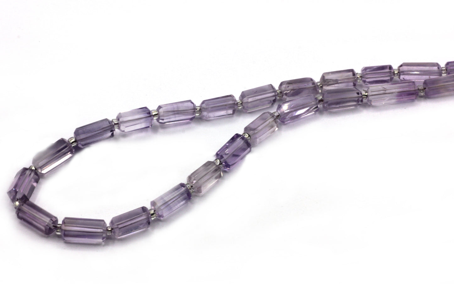 Amethyst Faceted Tube Beads