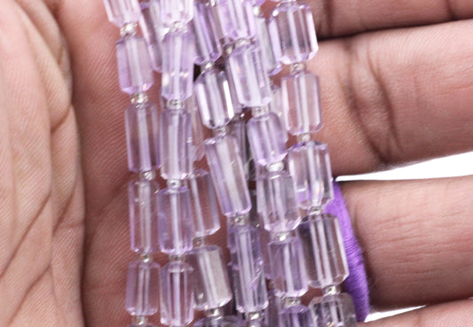 Amethyst Faceted Tube Beads