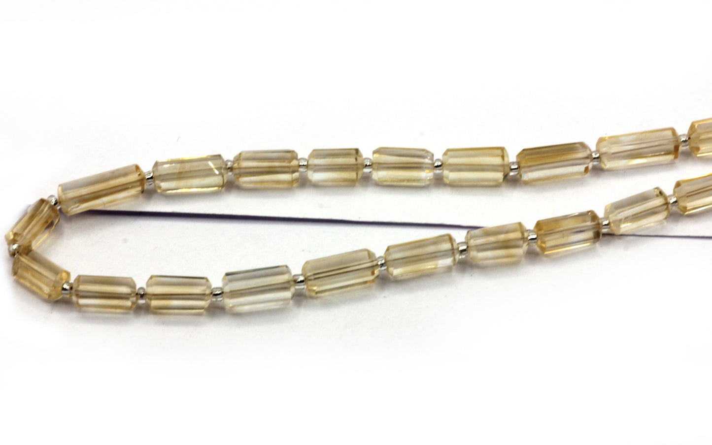 Citrine Faceted Tube Beads