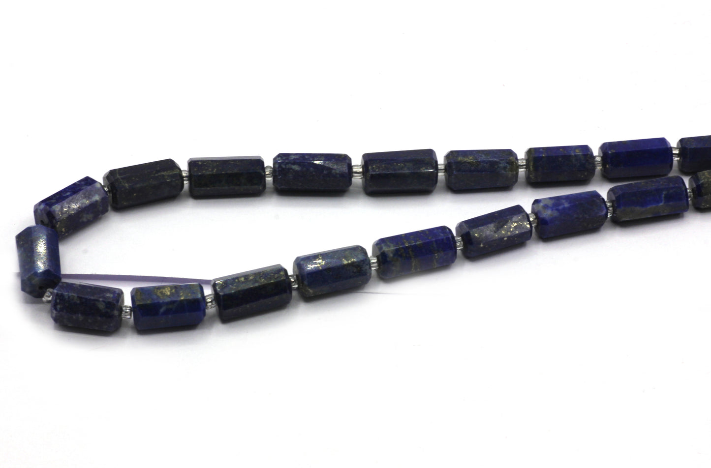 Lapis lazuli Faceted Tube Beads