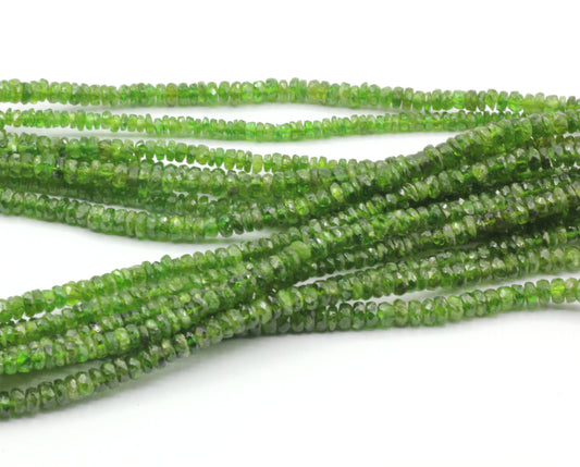 Chrome Diopside Faceted Beads