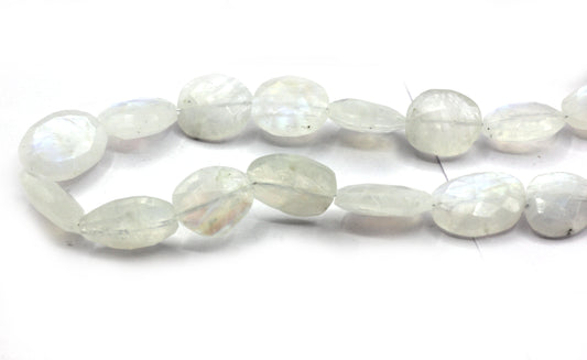 Moonstone, Rainbow Moonstone Faceted Nuggets Beads